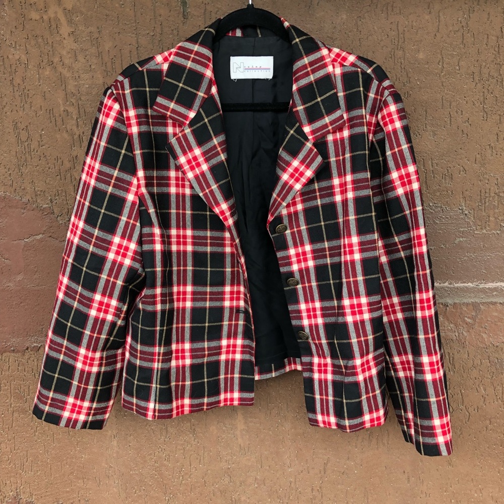 V Cool Plaid Blazer